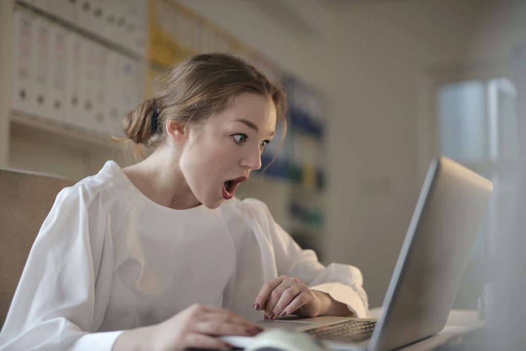 Job seeker looking at an exciting careers page online